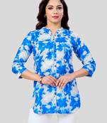  cotton blend printed short kurti