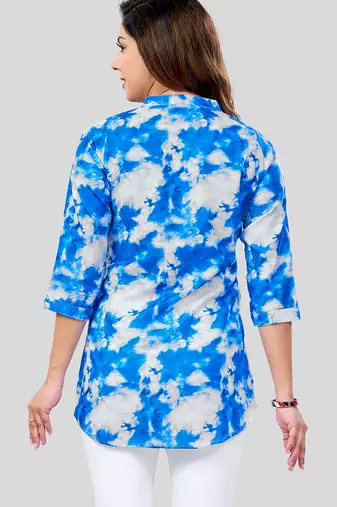  cotton blend printed short kurti
