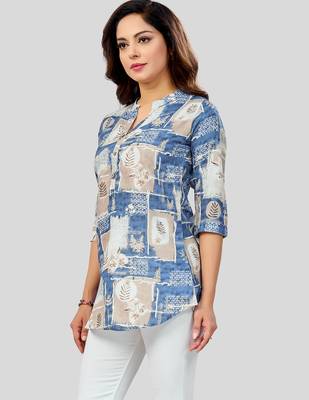 cotton blend printed short kurti 3