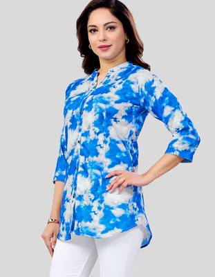  cotton blend printed short kurti 3