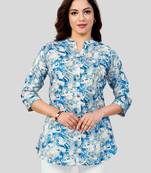  cotton blend printed short kurti
