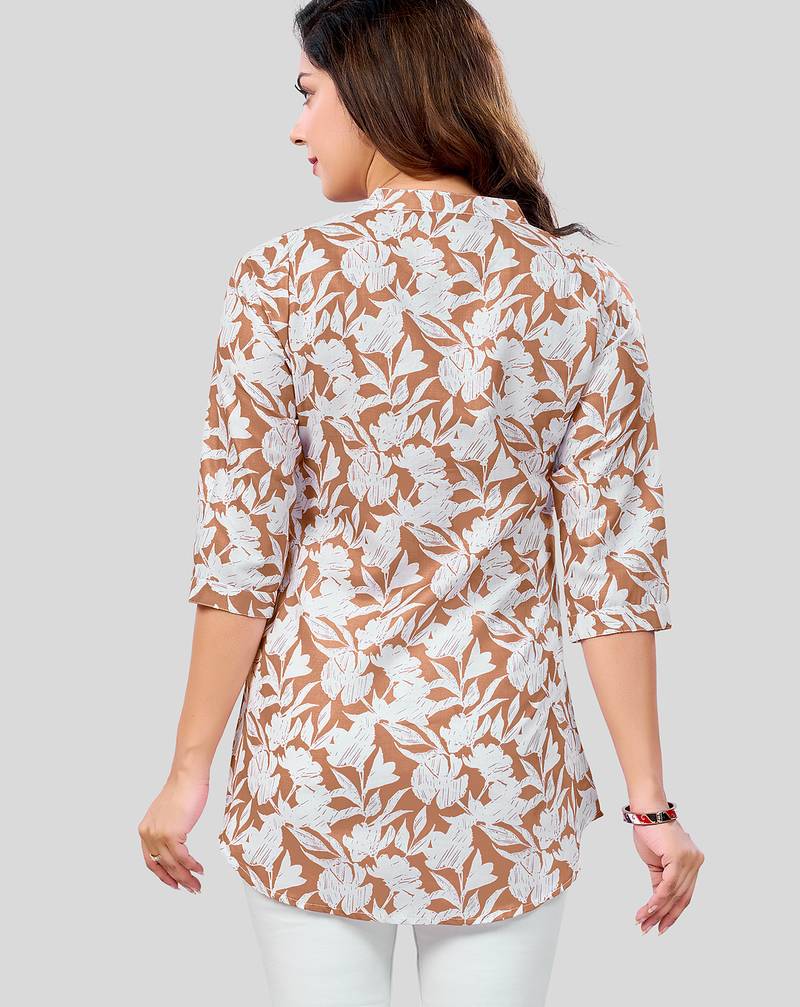  cotton blend printed short kurti