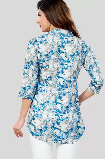 cotton blend printed short kurti