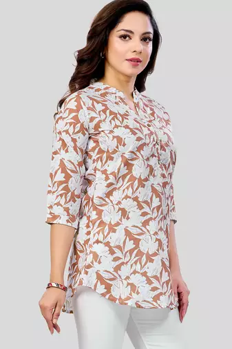  cotton blend printed short kurti