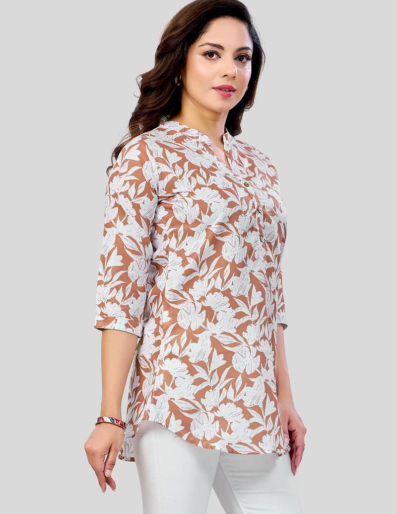  cotton blend printed short kurti