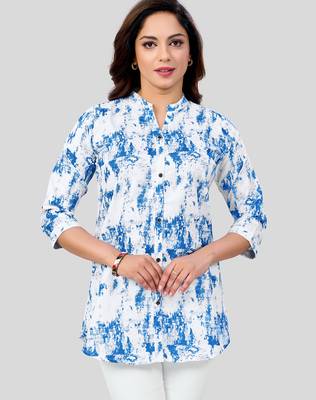  cotton blend printed short kurti 1