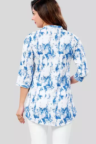  cotton blend printed short kurti