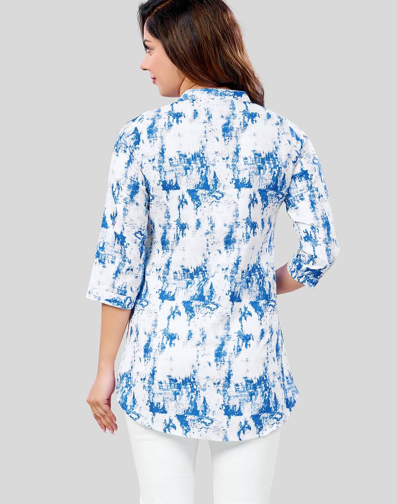  cotton blend printed short kurti
