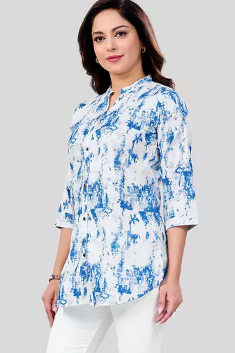  cotton blend printed short kurti