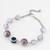 purple crackle evil eye bracelet