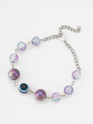 purple crackle evil eye bracelet 2