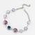 purple crackle evil eye bracelet