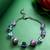 purple crackle evil eye bracelet