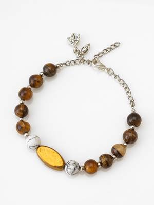 howlite beaded gold bracelet 3