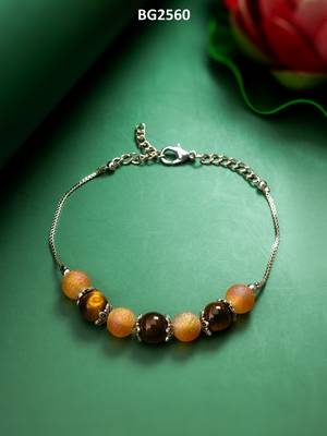 peach frosted chain bracelet 4