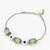 green crackle evil eye bracelet