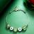 green crackle evil eye bracelet
