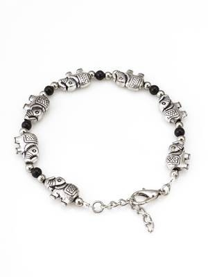 oxidized elephant motif bracelet 4