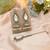 White color kundan earrings tikka set