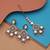 Light pink color kundan earrings tikka set