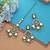 Pista green color kundan earrings tikka set