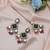 Multi color kundan earrings tikka set