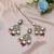 Multi color kundan earrings tikka set