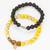 matte black yellow bracelet set