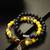 matte black yellow bracelet set