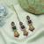 Multi color kundan earrings tikka set