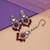 Maroon color kundan earrings tikka set