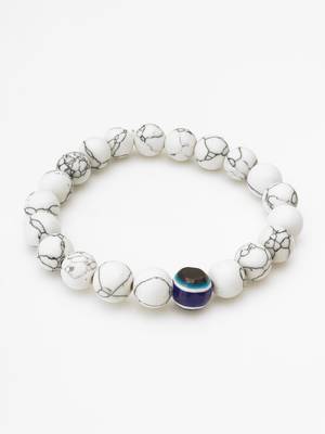 white marble evil eye bracelet 2