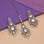 White color kundan earrings tikka set