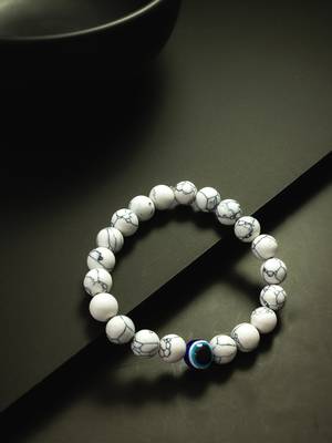 white marble evil eye bracelet 1