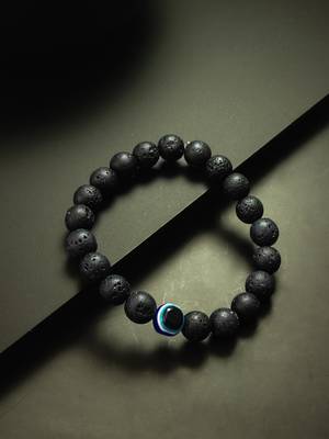 black lava evil eye bracelet 1