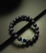black lava evil eye bracelet