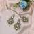 Pista green color kundan earrings tikka set