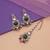 Multi color kundan earrings tikka set