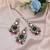 Multi color kundan earrings tikka set