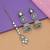 Sky blue color kundan earrings tikka set