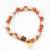peach white charm bracelet
