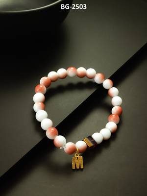 peach white charm bracelet 4