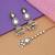 White color kundan earrings tikka set