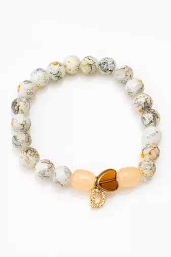 white stone gold bracelet