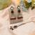 Maroon color kundan earrings tikka set