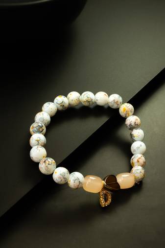 white stone gold bracelet
