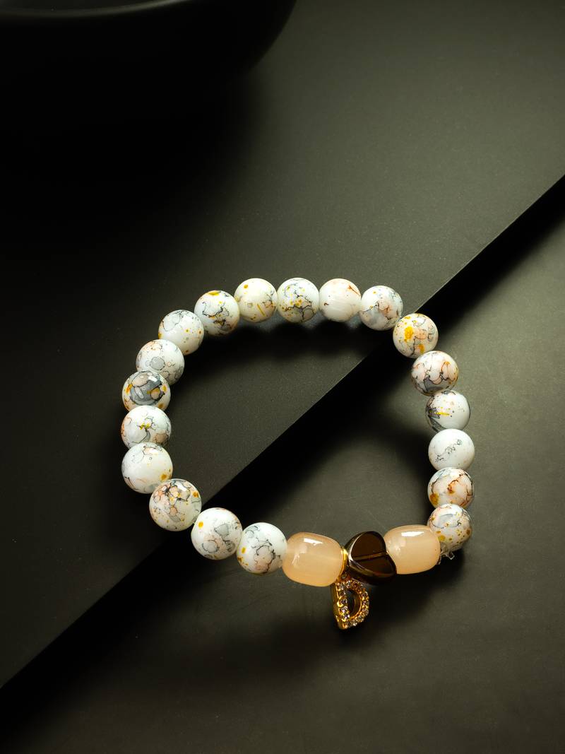 white stone gold bracelet