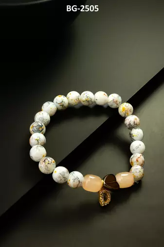 white stone gold bracelet
