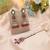 Rani color kundan earrings tikka set