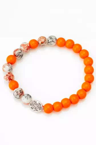 orange symbol charm bracelet